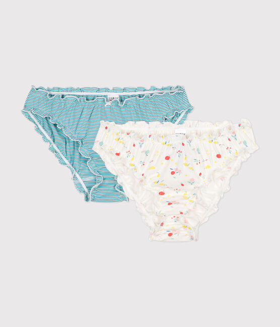 2er-Set Slips mit Rüschen aus Baumwolle für Damen variante 1