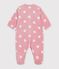 Baby Overall-Pyjama aus Fleece mit Herzmotiv rosa/weiss