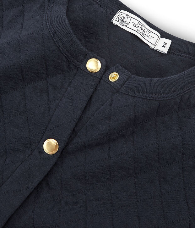 Cardigan aus Rundstrick f&uuml;r Damen blau