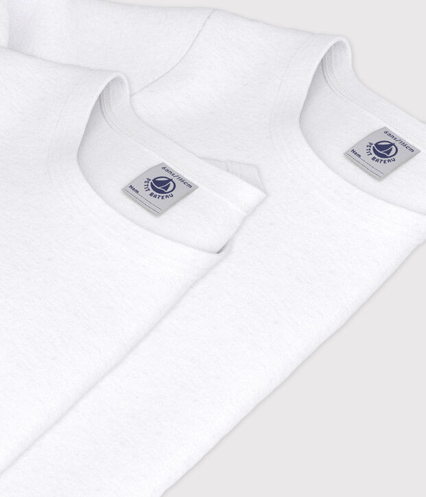 2er-Set lang&auml;rmelige wei&szlig;e T-Shirts f&uuml;r Jungen vielfarbig