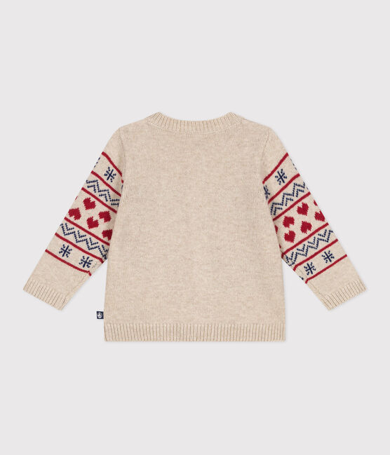 Baby-Cardigan aus Strick mit Wollanteil weiss AVALANCHE/ MULTICO