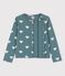 Gemusterter Cardigan aus Baumwolle für Mädchen grün BRUT/weiss AVALANCHE
