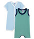 Duo Baby-Kurzoveralls Jungen aus Rippstrick