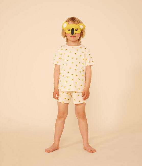 Kinder-Kurzpyjama aus Baumwolle im Koala-Verkleidungs-Look weiss AVALANCHE/ MULTICO