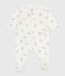 Strampler aus bedrucktem Doppeljersey MARSHMALLOW/ BRUN