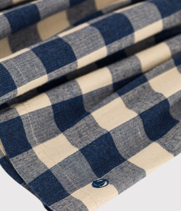 Kinderrock aus Baumwoll-Flanell zum Eislaufen f&uuml;r M&auml;dchen blau/naturfarben