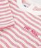 Lang&auml;rmeliges Baby T-Shirt aus Baumwolle mit Streifen. rosa/naturfarben