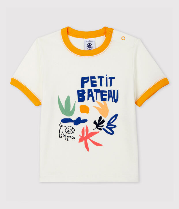 Baby-T-Shirt aus Baumwolle. weiss