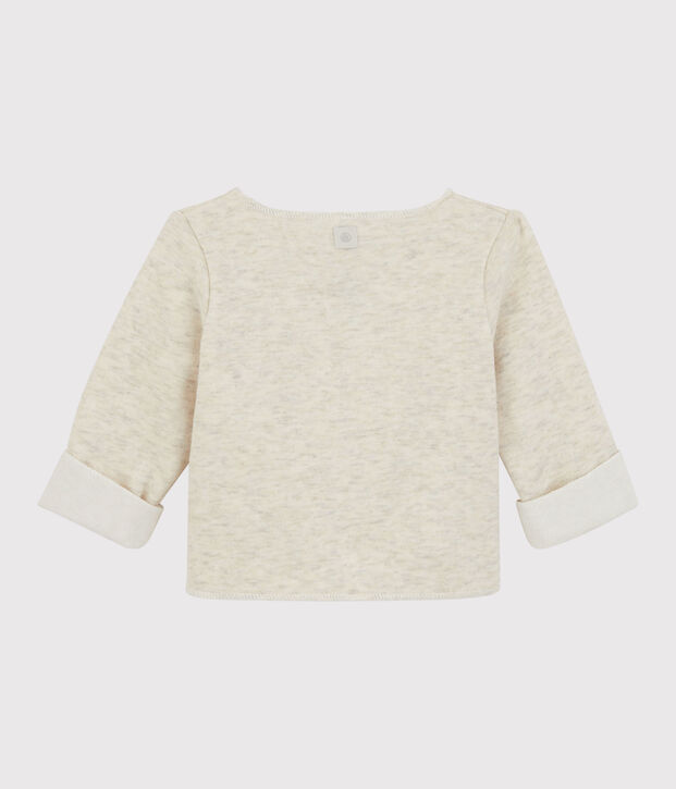 Baby-Cardigan aus Bio-Baumwolljersey in meliertem Grau MONTELIMAR CHINE