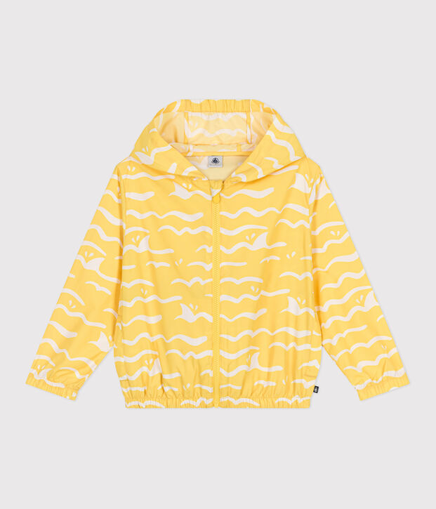 Ultraleichte Kinder-Windjacke gelb/weiss