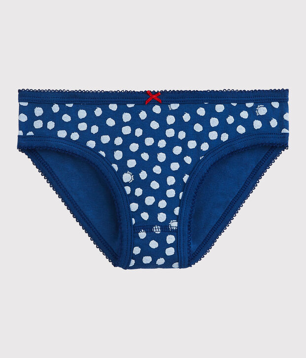Baumwollh&ouml;schen f&uuml;r kleine M&auml;dchen blau/weiss