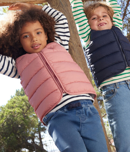 Kinder-Steppweste aus gestepptem Doppeljersey rosa ROSEWOOD