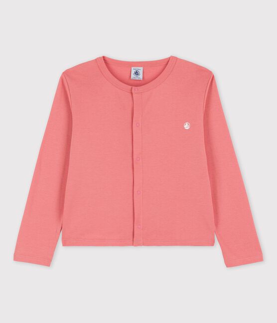 Cardigan aus Bio-Baumwolle für Mädchen rosa PAPAYE
