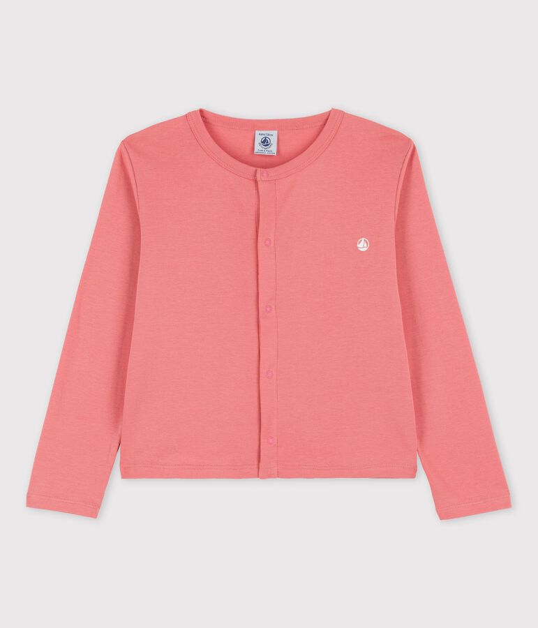 Cardigan aus Bio-Baumwolle f&uuml;r M&auml;dchen rosa PAPAYE