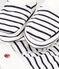 Set mit Mützchen und Babyschuhen mit Matrosenstreifen variante 1