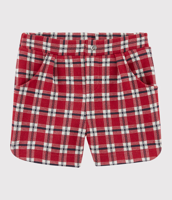 Kindershorts aus Trikotgewebe für Mädchen rot TERKUIT/weiss MULTICO