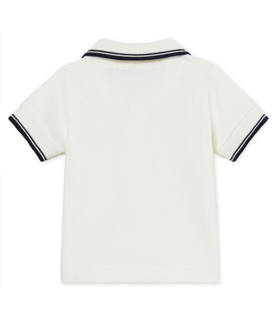 Einfarbiges kurzarm-polohemd aus piqué jungen weiss MARSHMALLOW