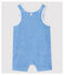 Kurze Baby-Latzhose in Blau aus Bio-Baumwoll-Bouclé-Frottee blau EDNA