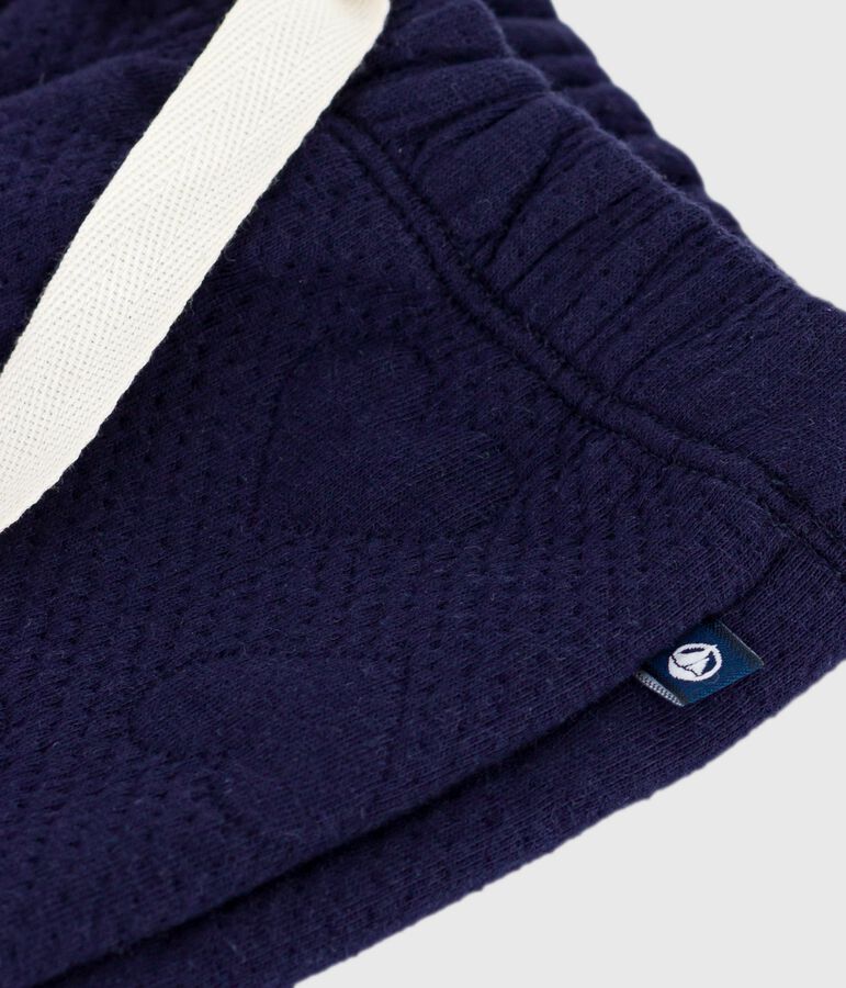 Baby-Hose aus festem Baumwollstoff mit Herzmotiv blau