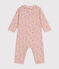 Baby-Pyjama ohne Füße mit Blumen-Printmotiv aus Baumwolle rosa SALINE/weiss MULTICO
