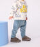 Baby-Sweatshirt aus Baumwolle mit Pinguin-Motiv MILK/ MULTICO