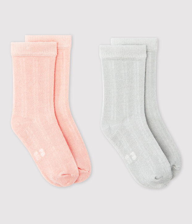2er-Set festliche Babysocken f&uuml;r M&auml;dchen vielfarbig