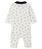 Baby-Strampler ohne Füße aus Rippstrick für Jungen weiss MARSHMALLOW/ MULTICO CN