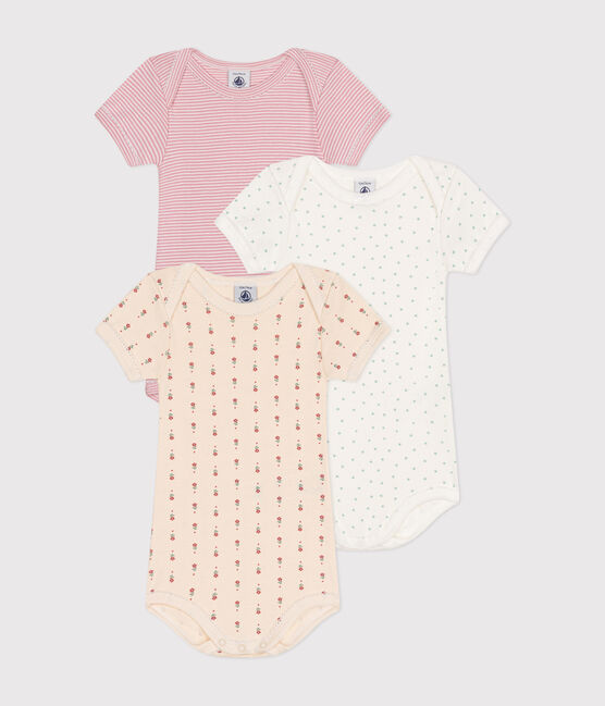 Set aus 3 kurzärmeligen Baby-Bodys aus Baumwolle variante 1