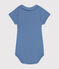 Kurzärmeliger Baby-Body mit Bubikragen aus Baumwolle blau BEACH
