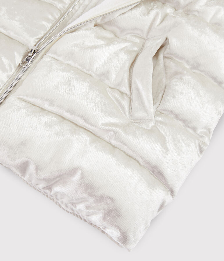 Kinder-Jacke aus Samt f&uuml;r M&auml;dchen grau