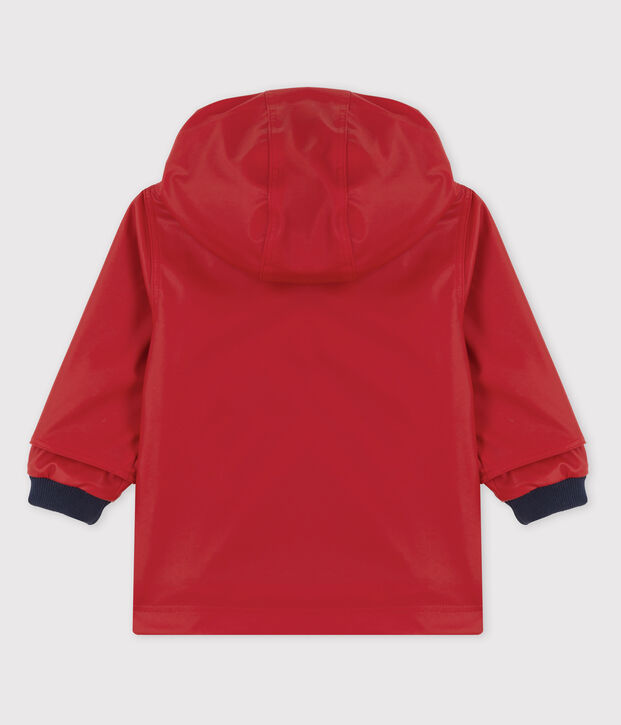 KLASSISCHE BABY-REGENJACKE AUS RECYCELTEM MATERIAL rot