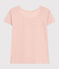 T-Shirt Le Droit aus Leinen mit Rundhalsausschnitt, Damen rosa SALINE