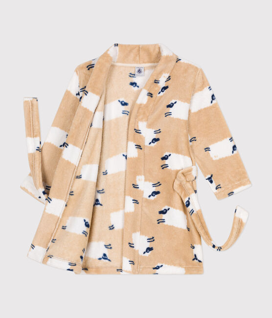 Gemusterter Kinder-Morgenmantel aus Fleece TRENCH/ MULTICO