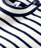 Damenpullover mit Matrosenmuster aus Baumwolle weiss MARSHMALLOW/blau SMOKING
