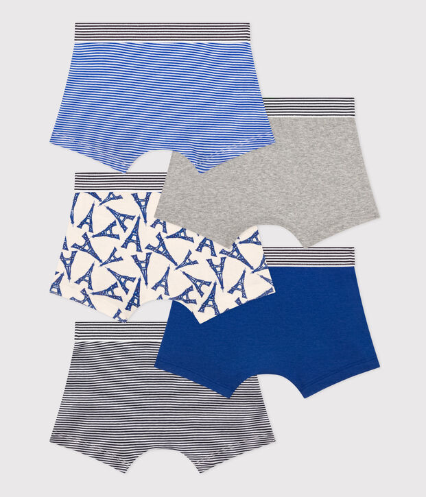 5er-Set Boxershorts aus Baumwolle mit Paris-Print f&uuml;r Jungen vielfarbig