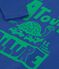 Lang&auml;rmeliges Kinder-T-Shirt mit Motiv blau