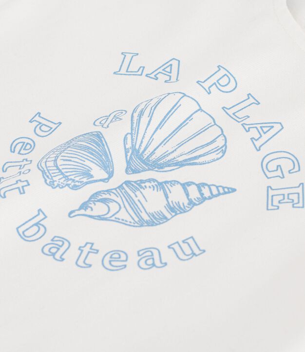 Kurz&auml;rmeliges Kinder T-Shirt aus Baumwolle weiss