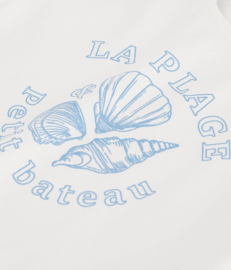 Kurz&auml;rmeliges Kinder T-Shirt aus Baumwolle weiss