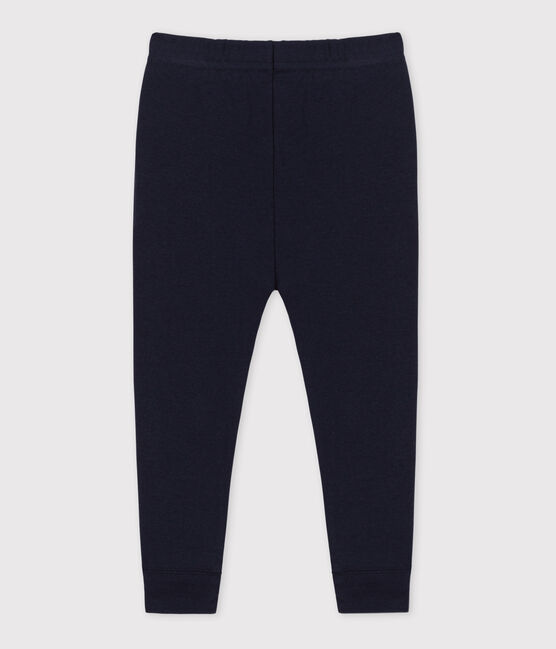 Baby-Leggings aus einfarbiger Baumwolle blau SMOKING