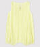 Baby-Einteiler aus Bio-Baumwoll-Popeline mit gelben Streifen gelb JAUNE/weiss MARSHMALLOW