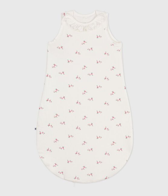 Babyschlafsack aus Baumwolle mit Blumenmotiv TOG-Wert 1,5 weiss MARSHMALLOW/weiss MULTICO