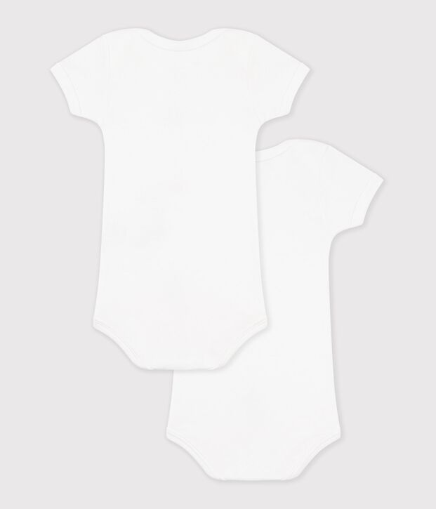 Lot de 2 bodies blancs manches courtes b&eacute;b&eacute; vielfarbig