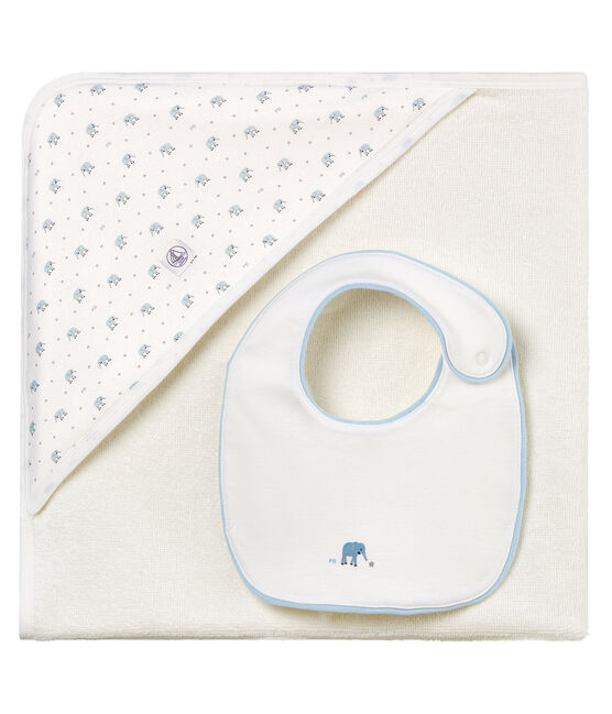 Box mit quadratischem Baby-Badetuch und -Lätzchen für Jungen variante 1