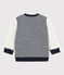 Wendbarer Baby-Cardigan für Jungen blau SMOKING/weiss MARSHMALLOW