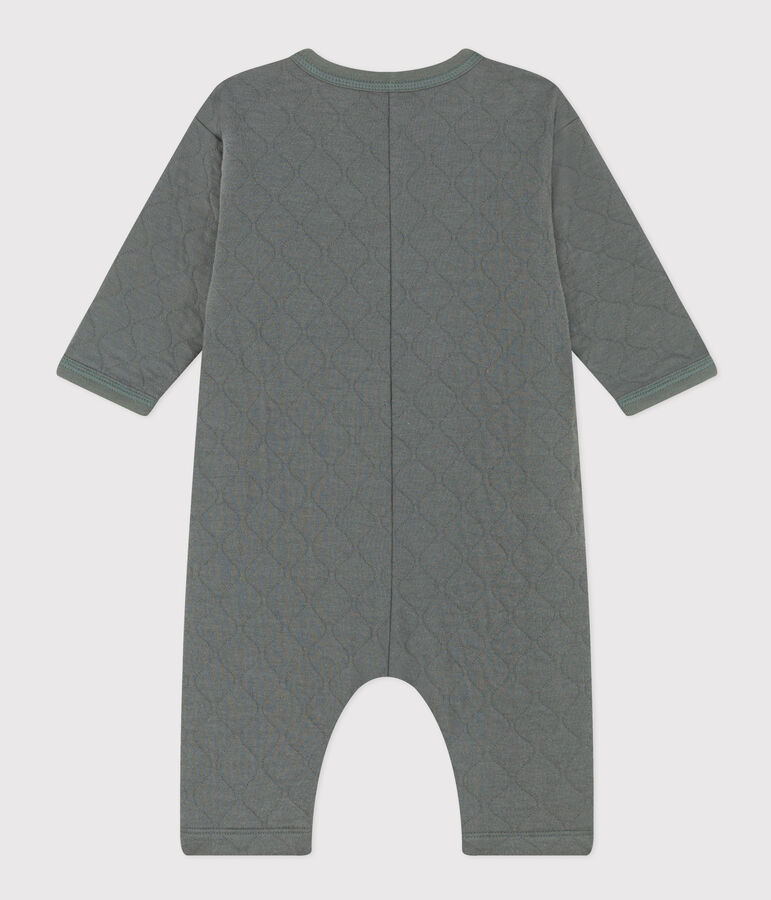 Langer Baby-Overall aus gestepptem Doppeljersey grau