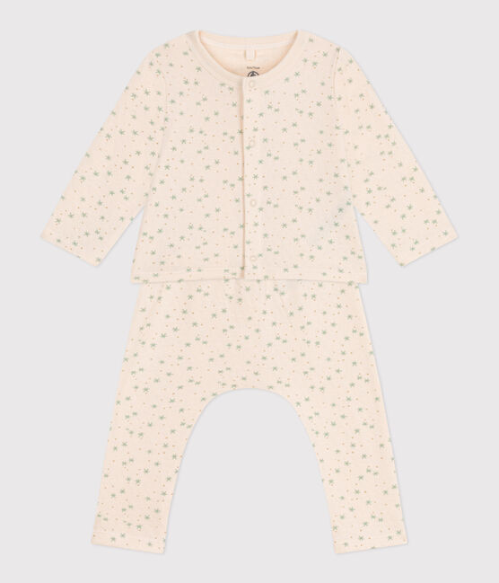 2-teiliges Baby-Set aus Baumwolle weiss AVALANCHE/ MULTICO