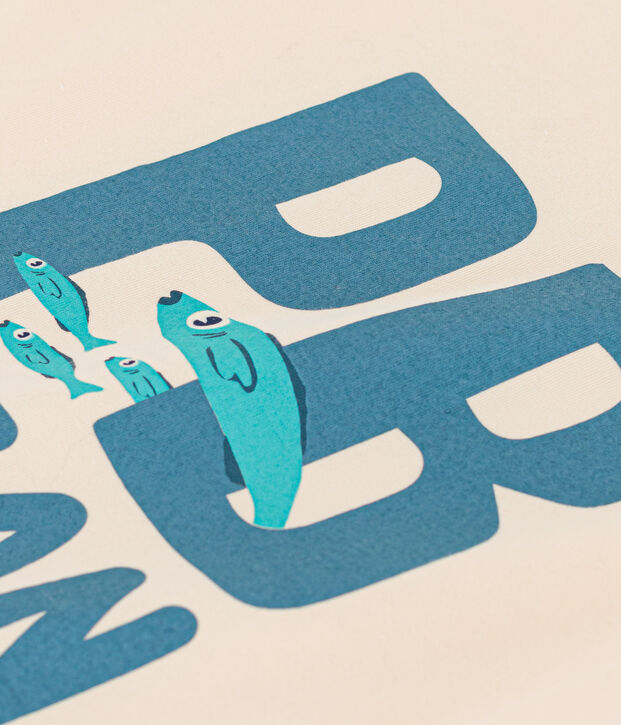 Kurz&auml;rmeliges Kinder-T-Shirt aus Baumwolle f&uuml;r Jungen naturfarben/vielfarbig