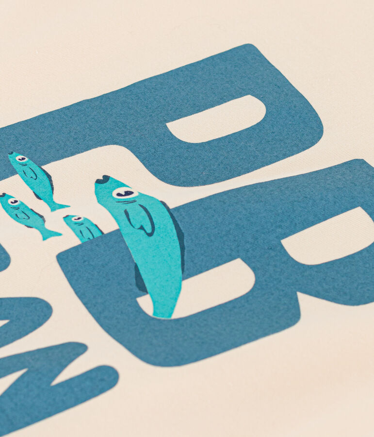 Kurz&auml;rmeliges Kinder-T-Shirt aus Baumwolle f&uuml;r Jungen naturfarben/vielfarbig