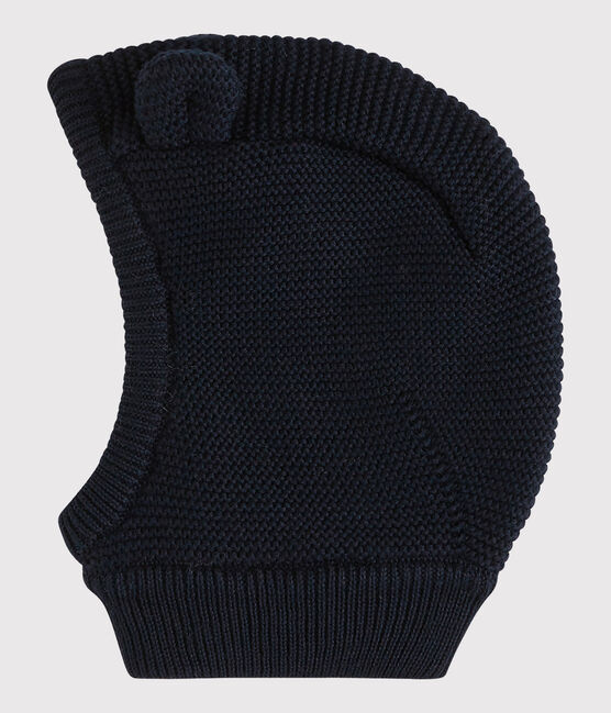 Einfarbige Baby-Kapuzenmütze für Mädchen/Jungen blau SMOKING