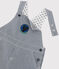 Baby-Latzhose aus Leinen. blau SMOKING/weiss MARSHMALLOW